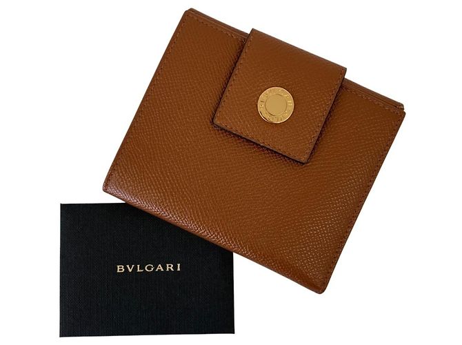 Bulgari Bvlgari Classico Double Hook Leder-Bifold-Geldbörse Braun - Ansicht 10