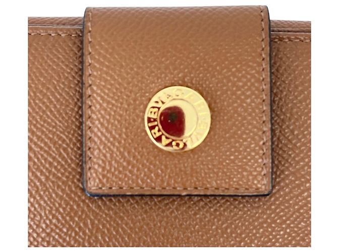 Bulgari Bvlgari Classico Double Hook Leder-Bifold-Geldbörse Braun - Ansicht 8