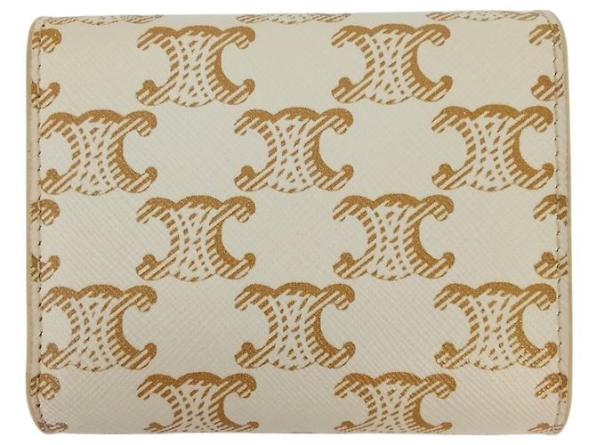 Céline Portafoglio Small Triomphe Celine Nero Bianco - vista 2