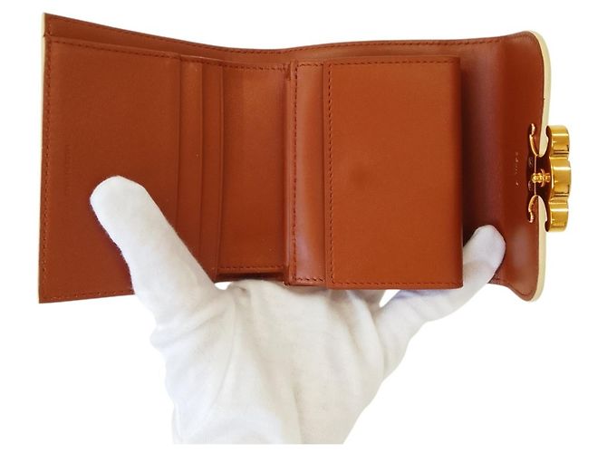 Céline Portafoglio Small Triomphe Celine Nero Bianco - vista 6