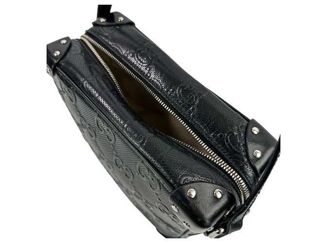 Borsa a tracolla GG Embossed Soft Trunk GUCCI Nero - vista 10