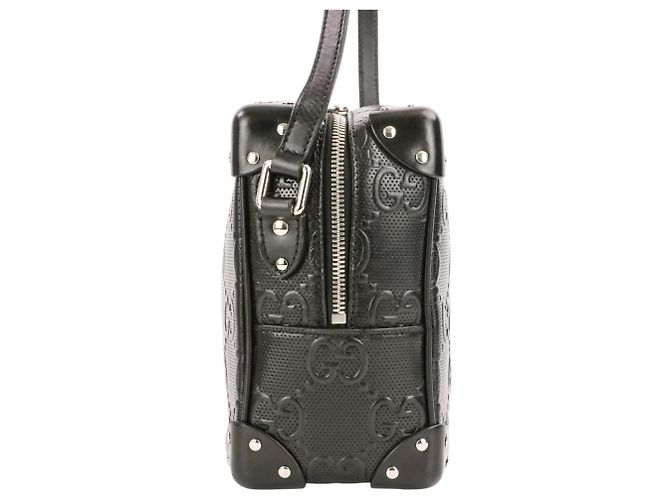 Borsa a tracolla GG Embossed Soft Trunk GUCCI Nero - vista 5