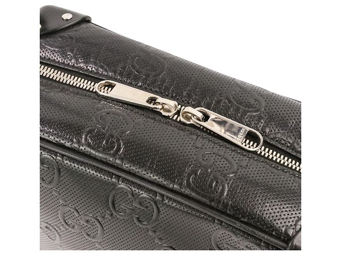 Borsa a tracolla GG Embossed Soft Trunk GUCCI Nero - vista 8