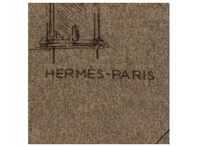 Hermès Hermes Cavalcadour Esquisse Cashmere Fransenstola Braun - Ansicht 11