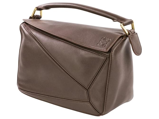 Piccola borsa Puzzle Featherlight Loewe Marrone scuro - vista 5