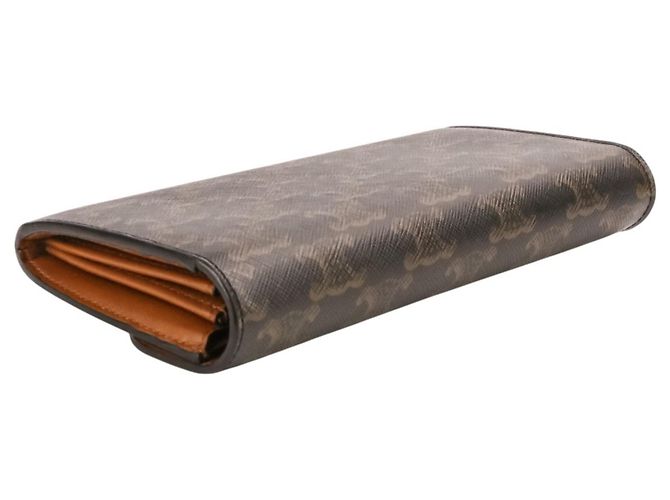 Céline Celine Triomphe Hardware Long Wallet Brown - view 4