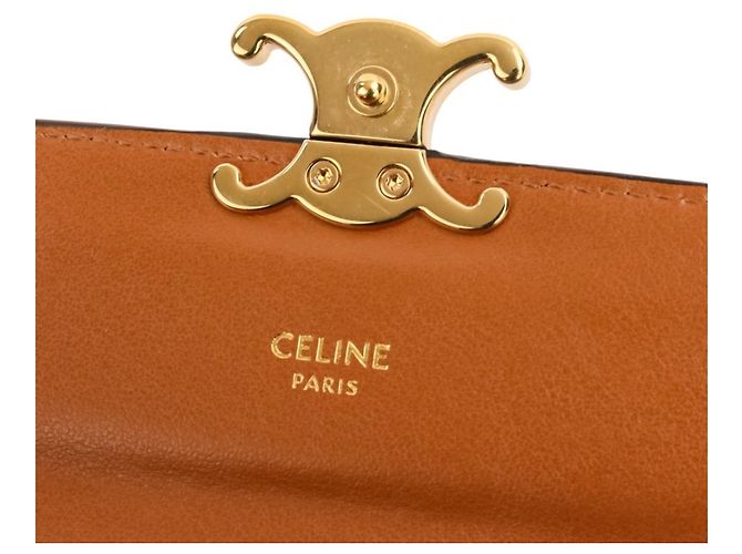 Céline Celine Triomphe Hardware Long Wallet Brown - view 8