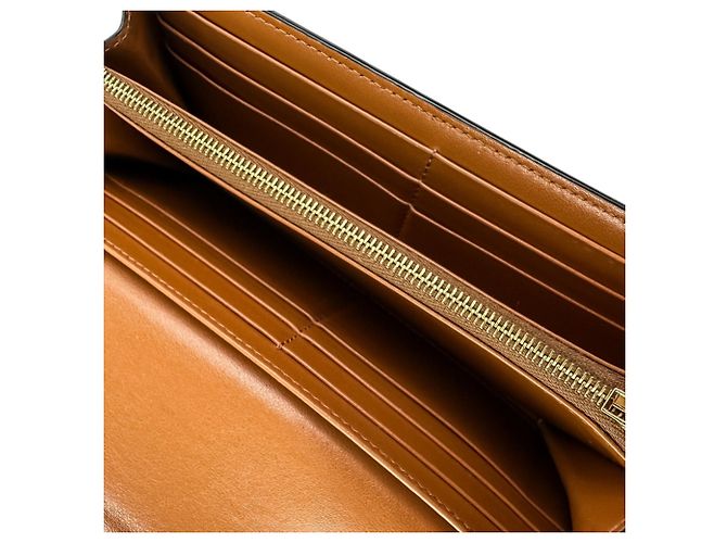Céline Celine Triomphe Hardware Long Wallet Brown - view 9