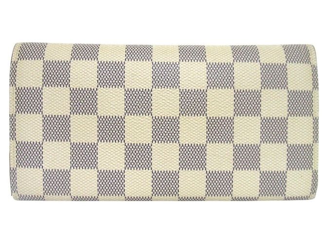 Portafoglio Long Emilie Damier Azur Louis Vuitton Rosa Crudo Blu navy - vista 2