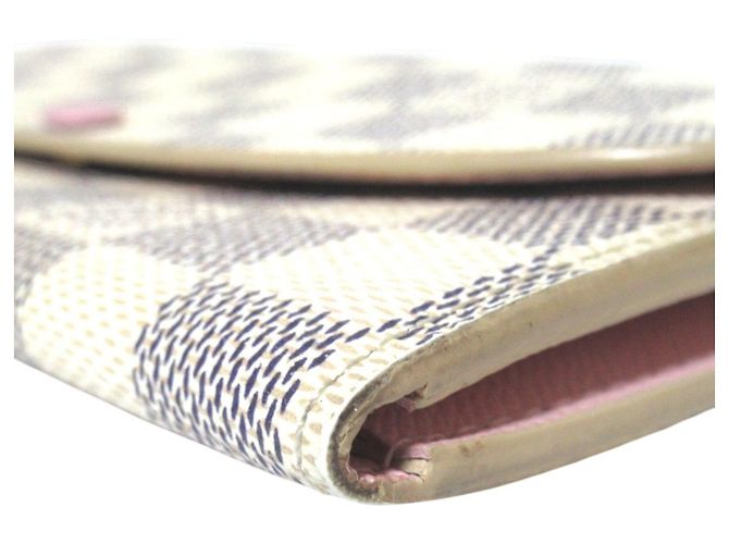 Portafoglio Long Emilie Damier Azur Louis Vuitton Rosa Crudo Blu navy - vista 5