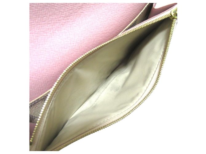 Portafoglio Long Emilie Damier Azur Louis Vuitton Rosa Crudo Blu navy - vista 8