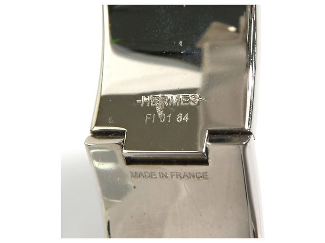 Hermès Pulseira Bangle Hermes Clic Clack H Prata Amarelo - vista 9