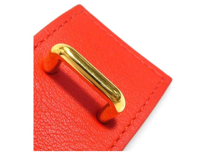 Bracciale Charm Hermès in Arancione Rosso e Oro D'oro - vista 7