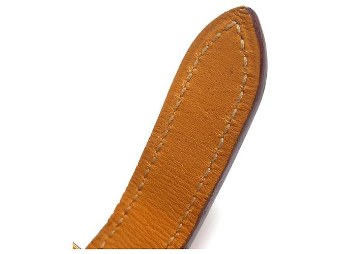 Bracciale Charm Hermès in Arancione Rosso e Oro D'oro - vista 8