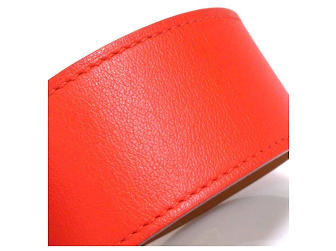 Bracciale Charm Hermès in Arancione Rosso e Oro D'oro - vista 9