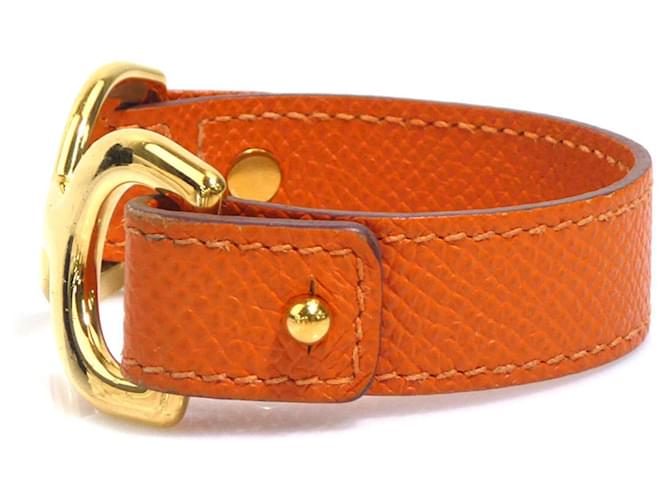 Bracciale Charm Hermès Arancione e Oro D'oro - vista 4