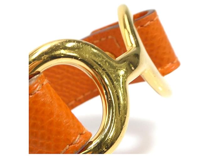 Bracciale Charm Hermès Arancione e Oro D'oro - vista 6