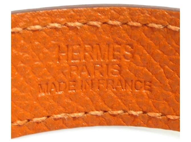 Bracciale Charm Hermès Arancione e Oro D'oro - vista 9