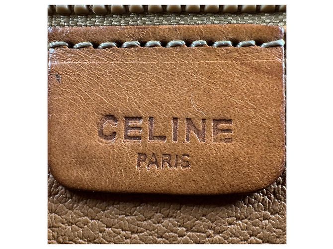 Edge Céline Borsa a tracolla Celine in tela rivestita marrone - vista 11