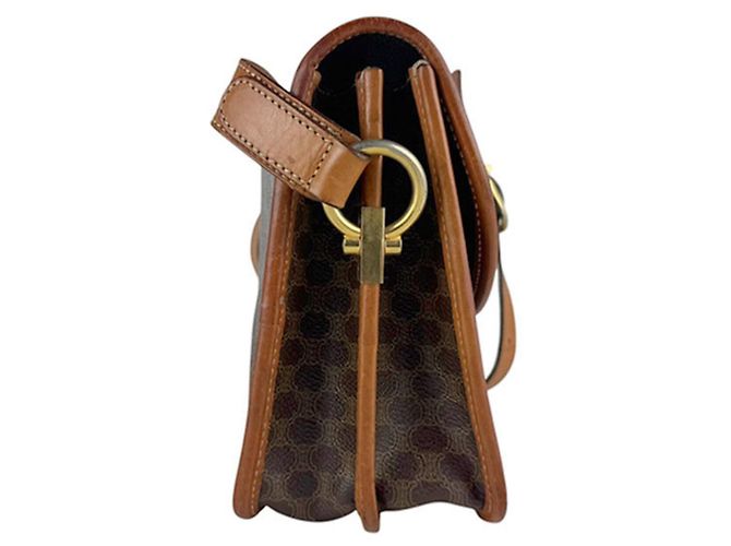 Edge Céline Borsa a tracolla Celine in tela rivestita marrone - vista 2