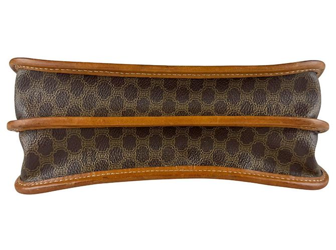 Edge Céline Borsa a tracolla Celine in tela rivestita marrone - vista 4