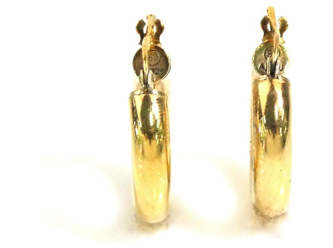 Orecchini a cerchio in metallo dorato Bottega Veneta D'oro - vista 2