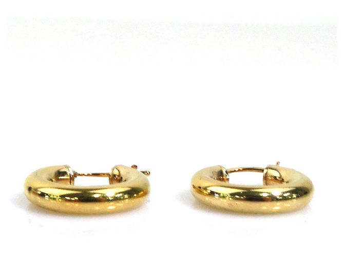 Orecchini a cerchio in metallo dorato Bottega Veneta D'oro - vista 4
