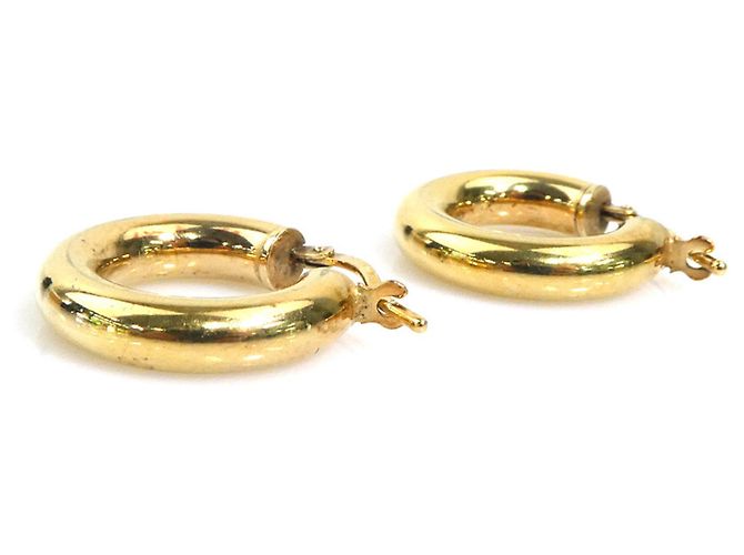 Orecchini a cerchio in metallo dorato Bottega Veneta D'oro - vista 5