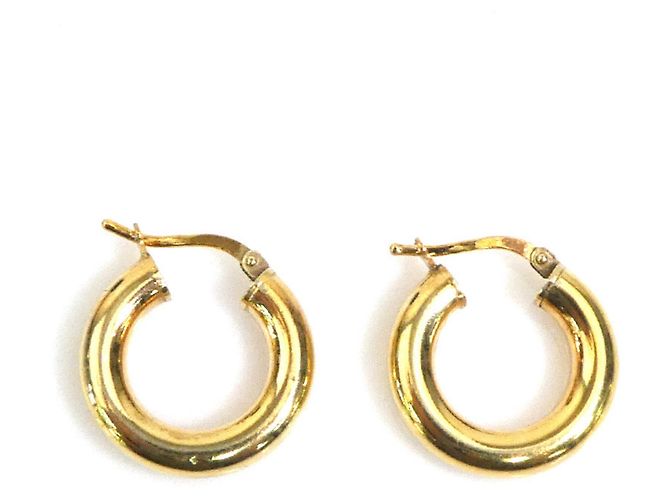 Orecchini a cerchio in metallo dorato Bottega Veneta D'oro - vista 6