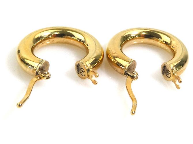 Orecchini a cerchio in metallo dorato Bottega Veneta D'oro - vista 7