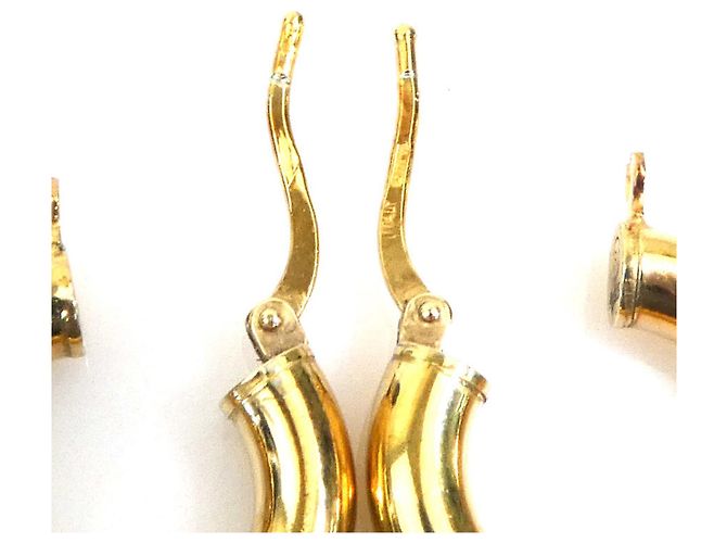 Orecchini a cerchio in metallo dorato Bottega Veneta D'oro - vista 8