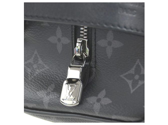 Clutch Louis Vuitton Monogram Eclipse Marrone Nero - vista 10