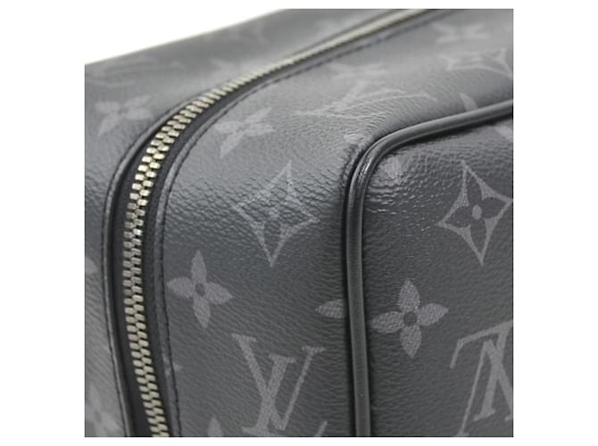 Clutch Louis Vuitton Monogram Eclipse Marrone Nero - vista 7