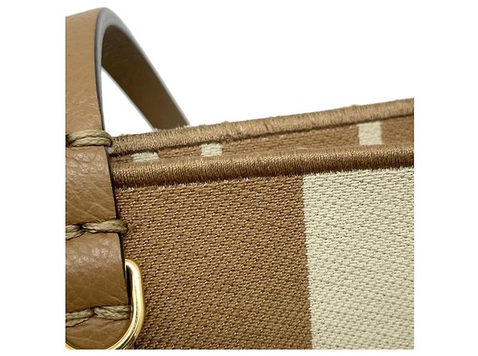 Fendi Pequin Pecan Roll Reversibler Tote Bag Braun Beige - Ansicht 10