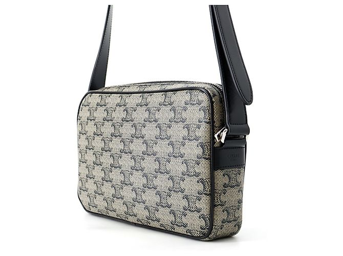 Céline Celine Triomphe Horizontal Medium Schultertasche Braun Schwarz - Ansicht 2