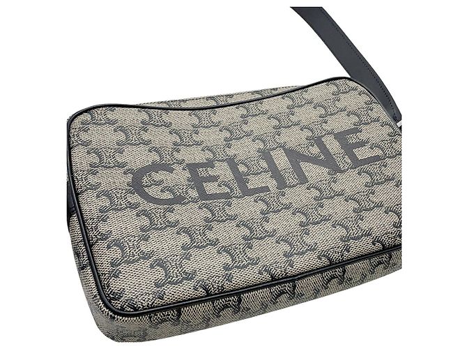Céline Celine Triomphe Horizontal Medium Schultertasche Braun Schwarz - Ansicht 6