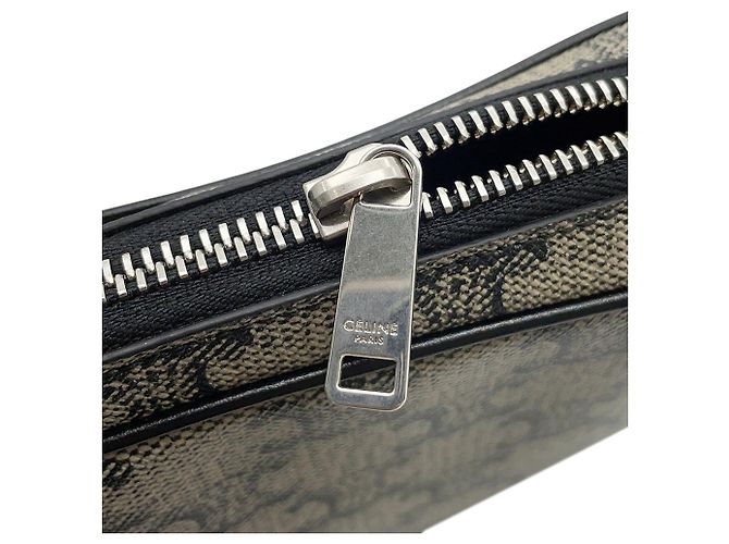 Céline Celine Triomphe Horizontal Medium Schultertasche Braun Schwarz - Ansicht 8