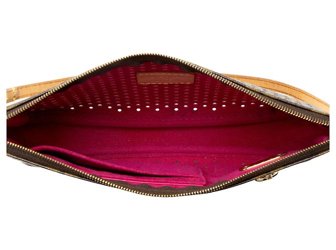 Louis Vuitton Vintage Limited Edition Monogram Perforated Pochette Accessoires Marrone - vista 7