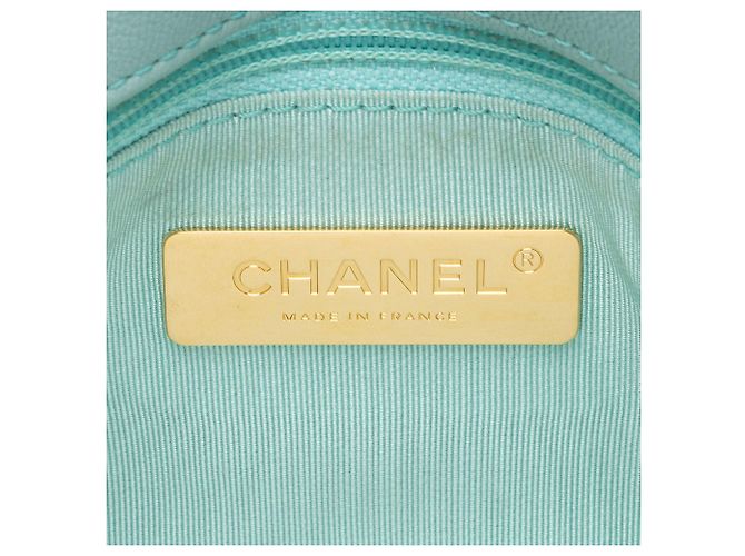 Gabrielle Borsa a tracolla Chanel Lambskin 19 Medium Flap Blu - vista 8