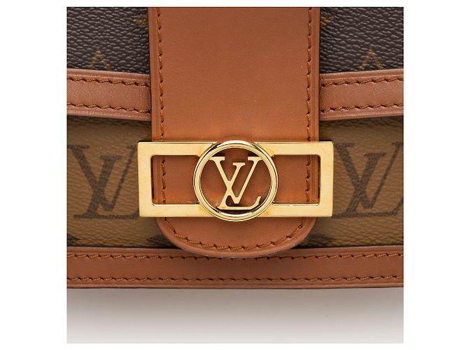 Borsa a tracolla Louis Vuitton Reverse Monogram Dauphine Marrone - vista 10