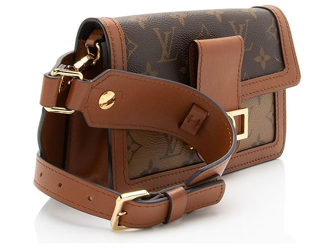 Borsa a tracolla Louis Vuitton Reverse Monogram Dauphine Marrone - vista 2