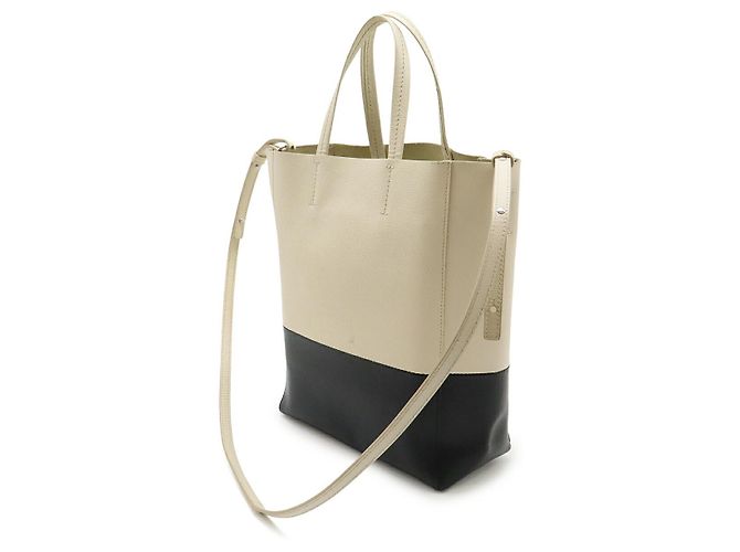 Céline Celine Vertikaler Cabas Small Tote Bag Weiß - Ansicht 2