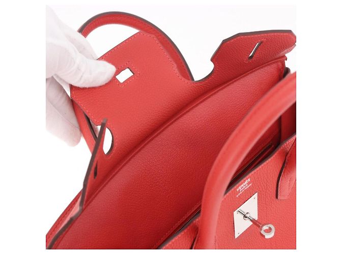 Hermès Hermes Birkin Red Togo con Palladium Hardware 30 - vista 6