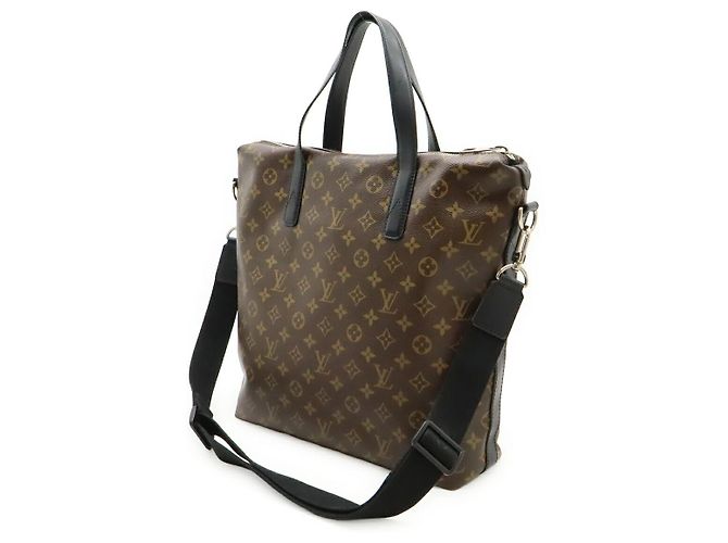 Borsa Tote 2way Louis Vuitton Kitan Monogram Marrone Nero - vista 2