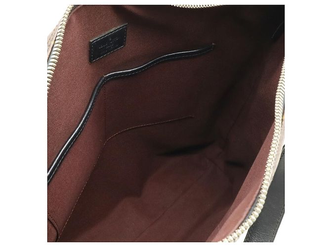 Borsa Tote 2way Louis Vuitton Kitan Monogram Marrone Nero - vista 8