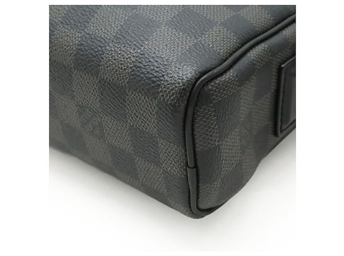 Borsa a Spalla Louis Vuitton Dayton PM Damier Graphite Nero Grigio - vista 3