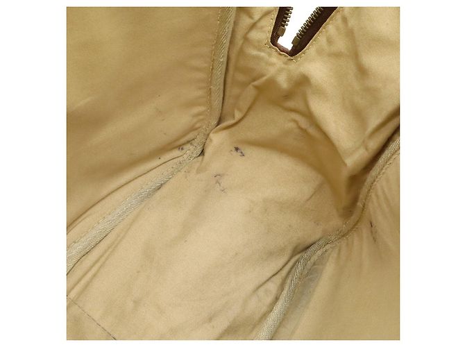 Bolso de Hombro Hermès Victoria Trillon Clemence Beige Marrón oscuro - vista 9