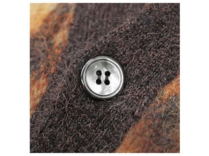 Céline CELINE Mohair-Alpaka-Strickjacke Braun - Ansicht 2
