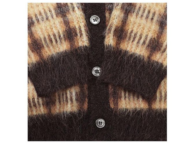 Céline CELINE Mohair-Alpaka-Strickjacke Braun - Ansicht 4