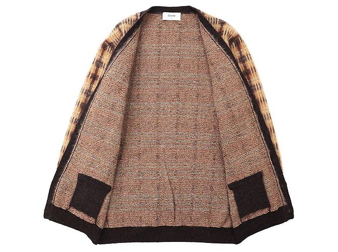 Céline CELINE Mohair-Alpaka-Strickjacke Braun - Ansicht 6